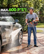 PoolLeader Cordless Car Cleaning Tool with 6-in-1 Nozzle & Foam Cannon - Image 2