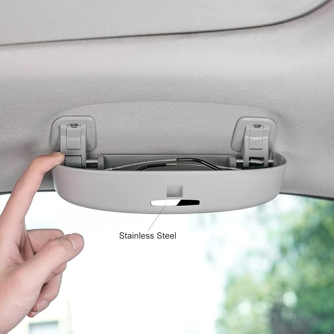 Thenice Sunglasses Storage Box for Honda Civic Accord CRV HRV Camry | Grab handle replacement, glasses case, easy to access, maximize space, easy to install, black color - Image 5