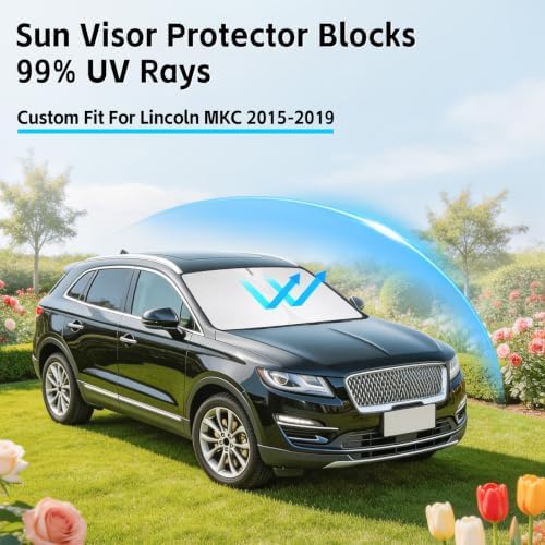 Windshield Sun Shade for Lincoln MKC 2015-2019 Sunshade - Image 2