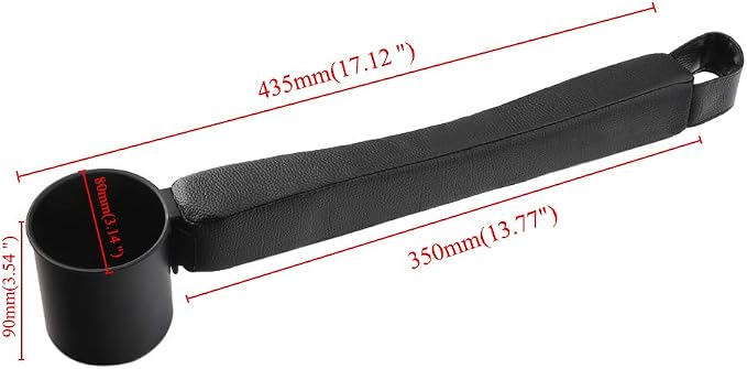 Supin 2 Prices Car Seat Gap Filler Pad PU Leather Console Side Pocket Organizer and one Cup for Cellphone Wallet Coin Key (Black) - Image 7