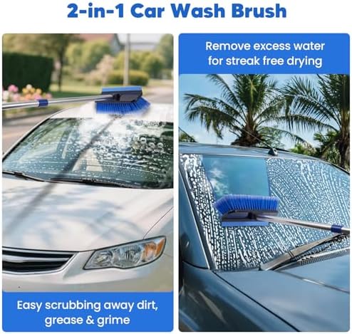 PIMEKOY 17Pcs Car Wash Kit with Bucket for Washing Exterior & Interior Cars - Image 3