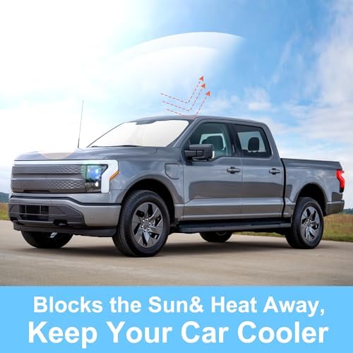 TINGLU Sun Shade for Ford F150 F-150 2021-2025 2026(Lariat, King Ranch, Platinum, XL XLT Limited Raptor) Accessories Windshield Sun Shade Window Shade UV Rays Protection Sun Visor Cover - Image 5