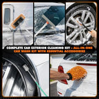 18FT Reach Car Wash Brush with Long Handle, 9-pcs Car Cleaning Kit - Image 4