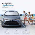 2026 Upgraded Windshield Sun Shade Umbrella for Toyota Corolla [Precision Custom Fit, Superior UV & Heat Block] Cooling Tech Fabric, Durable Foldable with Storage Bag, Fits 2000-2026 - Image 2