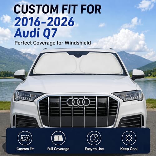 Custom Fit Windshield Sun Shade for Audi Q7 2016-2026 - Image 2