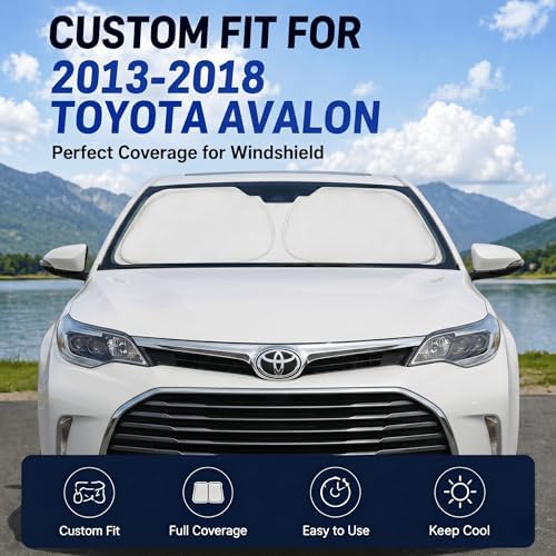 Custom Fit Windshield Sun Shade for Toyota Avalon 2013-2018 - Image 2