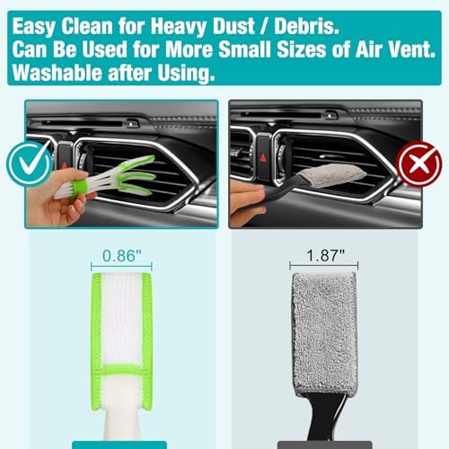 Luscinum Car Interior Duster Detailing Cleaning Gel Brushes Kit, - Image 6
