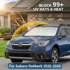 for Subaru Outback 2020-2024 2025 2026 Windshield Sun Shade - Front Window Shade Custom Fit Outback Accessories Sun Visor Foldable Sunshade Blocks UV Rays Summer Must Have Car Accessories - Image 2