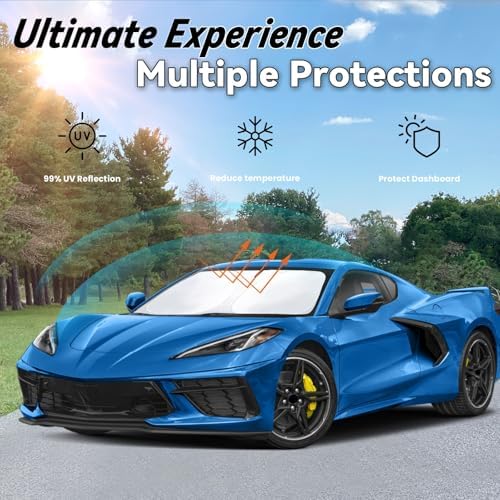 Windshield Sun Shade for Chevy Chevrolet Corvette C8 2020-2026 - Image 3