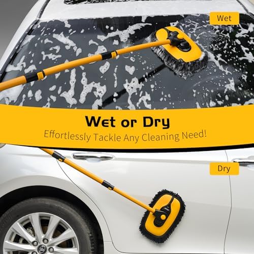 Ordenado 15° Curved Car Wash Brush with Long Handle, Scratch-Free Mop Head - Image 6