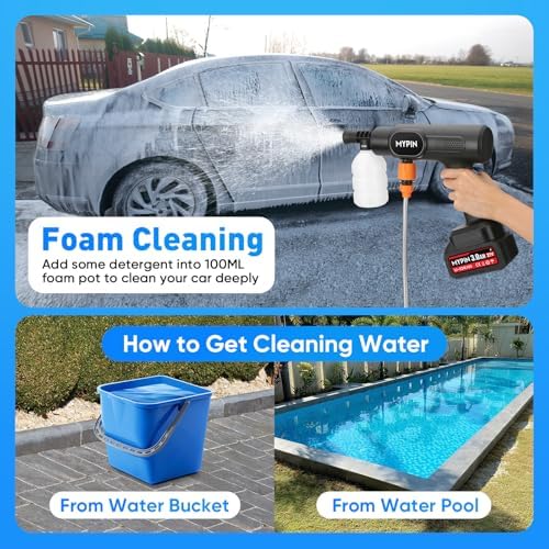 Portable Cordless 600PSI Pressure Washer, Handheld Cleaning Tool for Car - Image 5