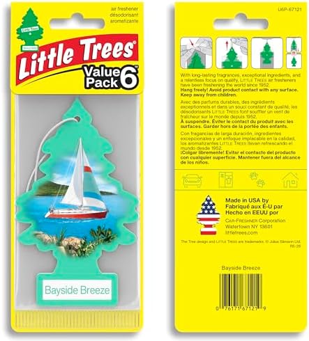 LITTLE TREES Car Air Freshener | Hanging Tree Provides Long Lasting Scent for Auto and Home | 24 Air Fresheners |Bayside Breeze - Image 2