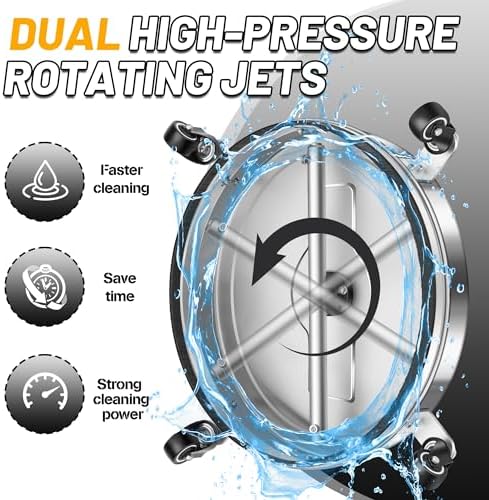 LidoDola 19'' Pressure Washer Surface Cleaner, Power Washer Accessory - Image 2