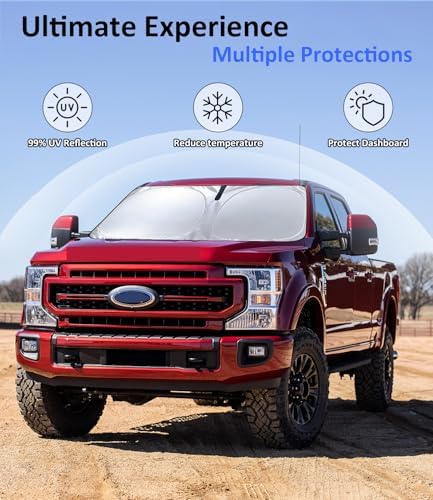 Windshield Sun Shade for Ford Explorer 2020-2026/F250 2018-2026 - Image 3