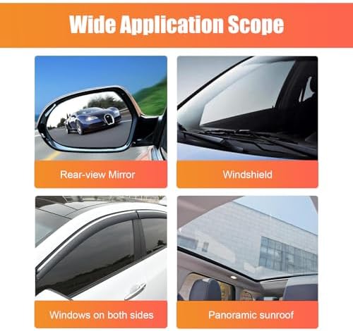 2PC Windshield Cleaner & Glass Oil Film Remover,100ml Car Glass Cleaner with Brush,Removes Oil,Grease & Fog,Wiper Residue, Anti-Fog Glass Emulsion Cleaner for Clear Driving Visibility - Image 4