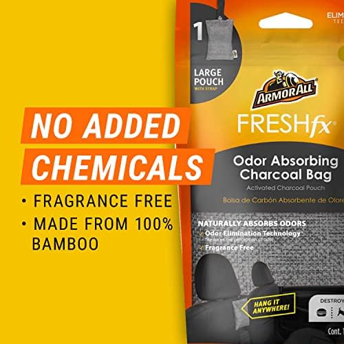 Armor All Fresh FX Charcoal Bag Deodorizer (9 Count) - Charcoal Deodorizer Bags for Cars, Natural Bamboo Car Air Freshener - Image 2