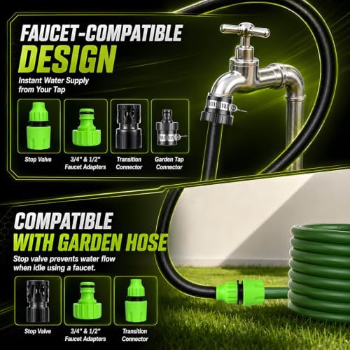 6-in-1 Portable Cordless Pressure Washer Battery Powered, 1300 PSI Cordless Power Washer Portable with 2 X 4.0ah Batteries, Handheld Pressure Washer for Car and Garden Cleaning - 1PCS - Image 6