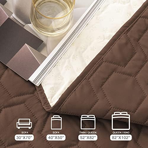 Waterproof Blanket Couch Cover for Dogs Non-Slip Pet Sofa Protector | Tcksstex Non-slip waterproof couch cover scratch resistant machine washable protects sofa bed car（52x82-Chocolate） - Image 6