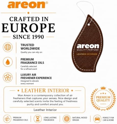 AREON MON Leather Interior Scent Hanging Car Air Freshener Pack of 12 - Image 6