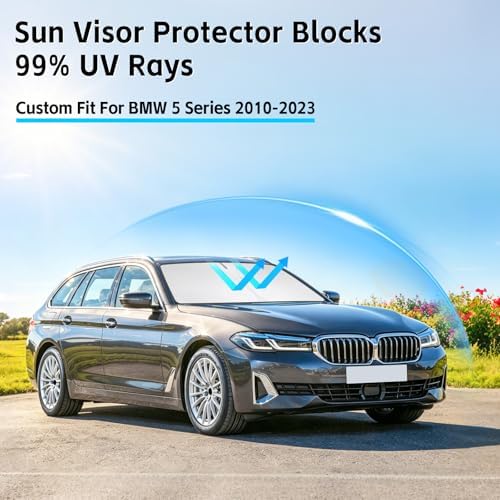 Windshield Sun Shade for BMW 5 Series 2010-2023 Sunshade - Image 2