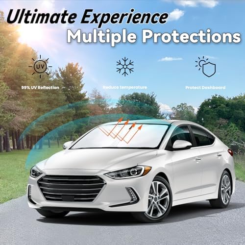 Windshield Sun Shade for Hyundai Elantra 2017-2020 - Image 3