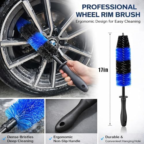 26Pcs Car Detailing Kit, Car Detailing Brush Set, Auto Detailing Drill Brush Set, Car Detailing Brushes, Car Wash Kit, Car Accessories For Men, Car Cleaning Tools Kit for Interior, Exterior, Wheels - Image 4