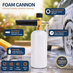 Fasmov Foam Cannon, Car Wash Pressure Washer Jet Wash 1/4" Quick Connector Adjustable Snow Foam Lance Foam Blaster, 1 Liter - Image 3