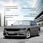 Windshield Sun Shade for 2015-2024 2025 Dodge Challenger Accessories Front Window Sunshade with 210T Sun Visor Protector Blocks UV Rays Heat Sun Shield Keep Car Cooler - Image 3