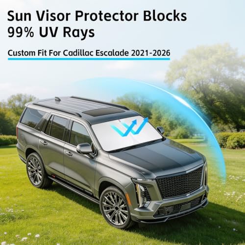 Windshield Sun Shade for Cadillac Escalade 2021-2026 Sunshade - Image 2