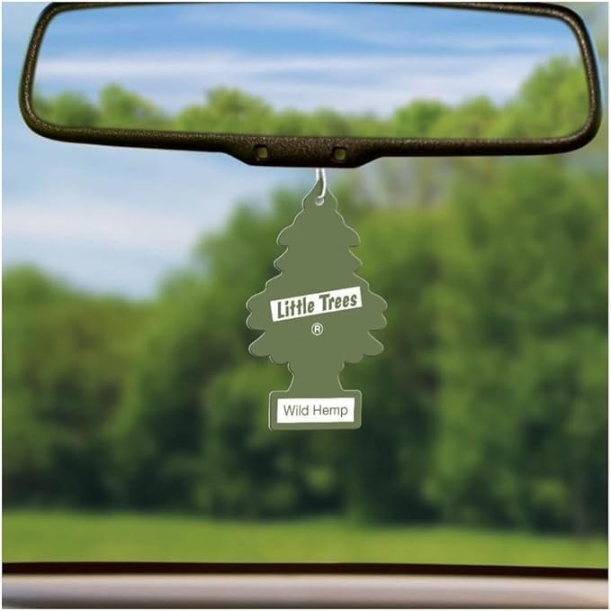 Little Trees Car Air Freshener | Hanging Paper Tree for Home or Car | Wild Hemp | 1 Pack - Image 3