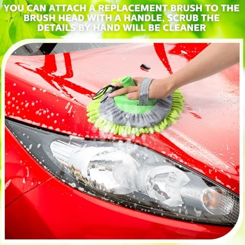 Layhit 5 Pcs Car Wash Mitt Set, Brush Not Included, Royal Blue and Green - Image 5