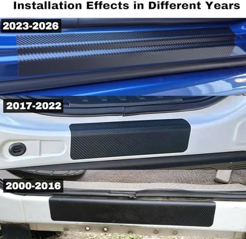 Car Door Sill Protectors for Ford F-250 F250 Super Duty 2000-2026 Accessories, Thick Carbon Fiber Door Sill Scuff Plate Cover, Anti-Scratch Door Entry Guard Decorative Stickers (NO Text, Fit for F250) - Image 2