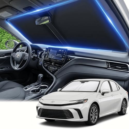 Windshield Sun Shade for Toyota Camry 2025 2026 Sunshade Front Window Shade Custom Fit Camry Accessories Sun Visor Foldable Shade Blocks UV Rays Accessories by AuyNeas
