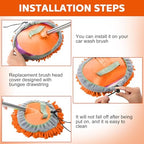 Layhit 5 Pcs Car Wash Mitt Set, Brush Not Included, Orange - Image 4