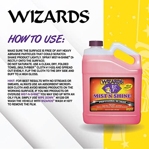 Wizards Mist-N-Shine Quick Detailer Spray - Waterless Wash - 1 Gallon - Image 3