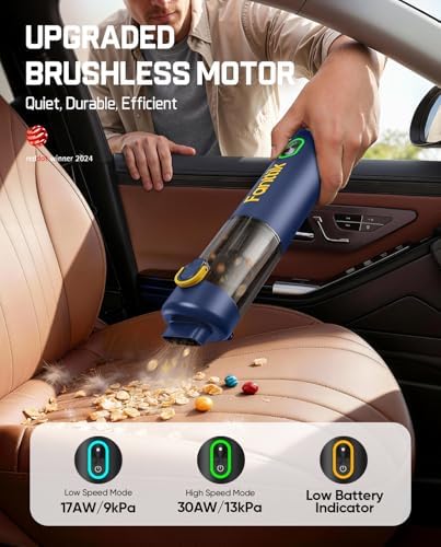 Fanttik V8 Mate Upgraded Cordless Car Vacuum, Portable Mini Vacuum with 13000pa Suction Power, 2 Suction Modes, Type-C Charge, Handheld Vacuum for Car, Small Tasks, Keyboards, Office Desk (Blue) - Image 5