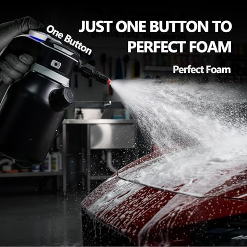 Electric Foam Sprayer 2L Cordless Rechargeable Car Wash Cannon Black - Image 3