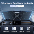 Autorder Windshield Sun Shade Umbrella for 2013-2019 Ford Escape Accessories,Upgraded Ice Crystal Material,Easy Setup Umbrella Sunshade for Car Windshield,100% Sun Blocking - Image 2