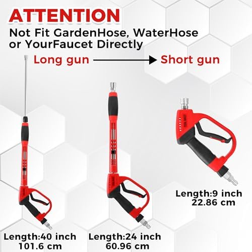 Tool Daily Pressure Washer Gun with 3/8" Swivel Quick Connector, 5000 PSI - Image 5