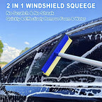 62'' Car Wash Brush Kit Mitt Mop Sponge with Long Handle, 1 Chenille Scratch-Free Replacement Head, Windshield Window Squeegee,Car Duster,Car Detailing Brushes,Tower,Car Cleaning Kit for Cars RV Truck - Image 4