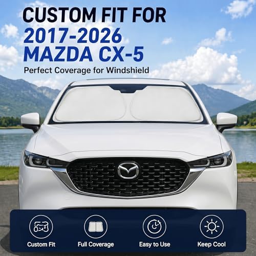 Custom Fit Windshield Sun Shade for Mazda CX5 CX-5 2017-2026 - Image 2
