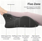 27 Degree Incline Memory Foam Wedge Pillow, Ergonomic Body Position Helper Cushion for Couples, Multi Purpose Bed Wedge for Reading Back Support and Leg Elevation,Blue - Image 6