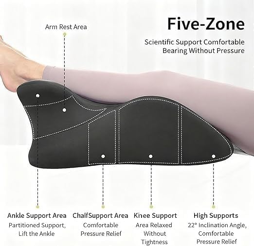 27 Degree Incline Memory Foam Wedge Pillow, Ergonomic Body Position Helper Cushion for Couples, Multi Purpose Bed Wedge for Reading Back Support and Leg Elevation,Green - Image 6