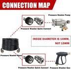 LIULO TOOL Pressure Washer Quick Connect Kit, Stainless Steel Quick Disconnect Kit, M22 14 mm Metric Male Thread Quick Connector, M22 Swivel to 3/8" Quick Connect (4 Pack) - Image 5