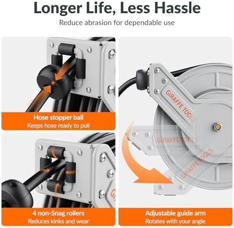 Giraffe Tools Pressure Washer Hose Reel 65ft, 3200 PSI - Image 3