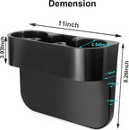 Heart Horse 2Pcs Cup Holder Portable Multifunction Vehicle Seat Cup Cell Phone Drinks Holder Box Car Interior Organizer (Black) - Image 2