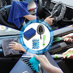 20Pcs Car Cleaning Kit, Interior Detailing Kit with High Power Handheld Vacuum, Detailing Brush Set, Windshield Tool, Blue Complete Auto Accessories for Women, Men - Image 6