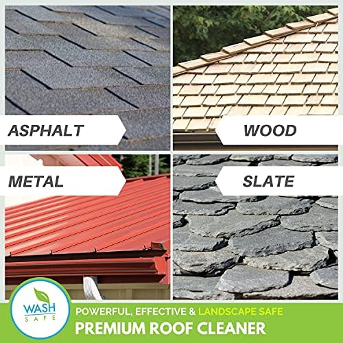 Wash Safe™ ROOF WASH Roof Cleaner, 10 lb. | Clear, Bleach-Free Concentrate | Clean Up to 10,000 sq. ft. of Asphalt, Wood, Slate and Ceramic Shingles or Tiles - Image 3