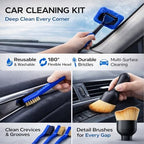 26Pcs Car Detailing Kit, Car Detailing Brush Set, Auto Detailing Drill Brush Set, Car Detailing Brushes, Car Wash Kit, Car Accessories For Men, Car Cleaning Tools Kit for Interior, Exterior, Wheels - Image 5