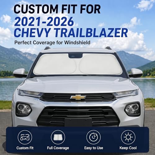 Custom Fit Windshield Sun Shade for Chevy Chevrolet Trailblazer 2021-2026 - Image 2